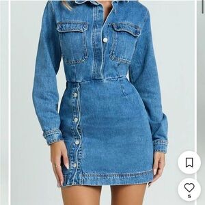 Showpo size 4- Women's Blue Denim Dress